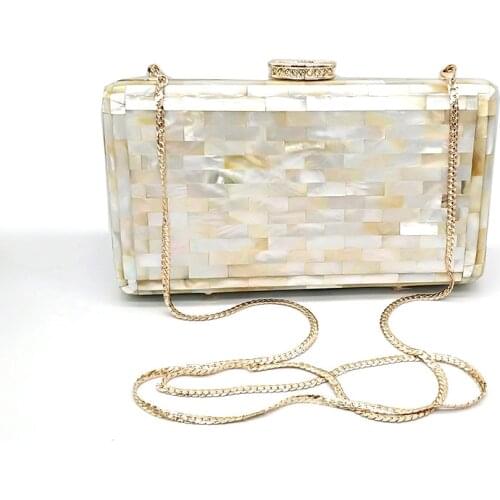 10 YEARS NO FADE REAL SHELL dreamy handbags good quality Bridal wedding party box women evening party cross body bags