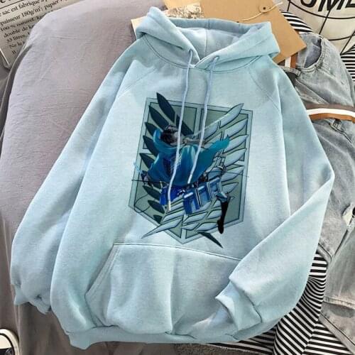 Attack on Titan Anime hoodies Sweatshirt kawaii Casual girls boys Hooded Loose Hoodie Women Fashion sweatshirts with hoodies