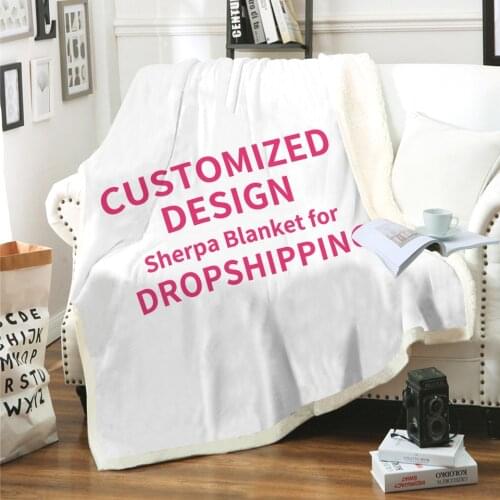 Sherpa Throw Blanket For Dropshipping Quilts Air Mail Keep Warm Sofa Child Lamb Wool DIY Blanket Home Textiles Family Gift