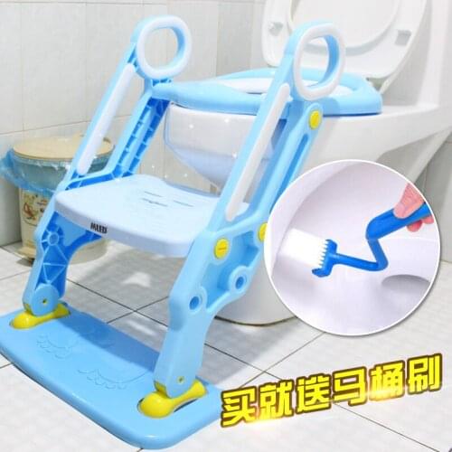 Plastic Stool Toilet Seat Baby Toilet Ladder Child Cushioned Potty Training Toilet Seat Chair