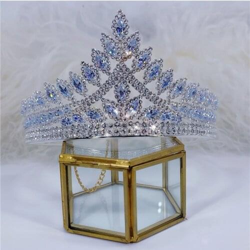 Luxury Bling Zircon Crystal Princess Crown Bridal Fashion Wedding Exquisite Crown Headband Baroque Romantic Gift Jewelry Women