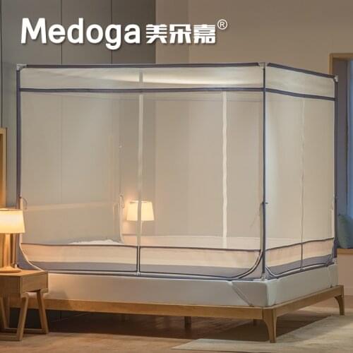 Mosquito Net Drop-Resistant Childrens Baby Fully Enclosed Zipper Bracket Ultra-Fine-Meshed Thickening 1.5 M1.8 M Household 2