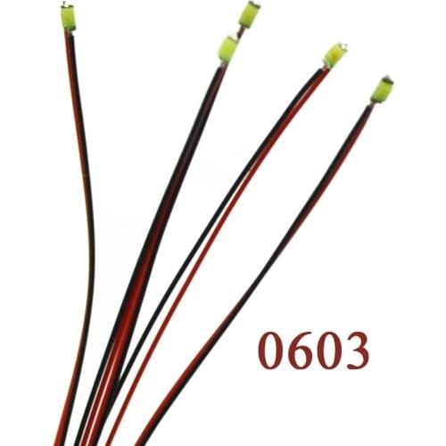 Wired SMD 0603 3V/12V Led Lamp Models Pre-soldered Micro Litz For Train Railway Landscape Lighting