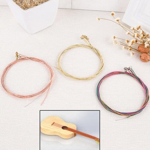 IRIN 6pcs/set Rainbow Colorful guitar strings Professional Guitar Set of durable Copper Acoustic Folk Classic Guitar strings