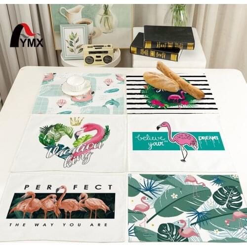 FYMX Creative Animal Printing Pattern Napkins Summer Flamingo Table Napkins For Household Waterproof And Oil Proof