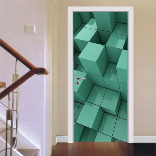 Colomac 3D stereo wall door sticker self-adhesive door renovation decorative creative living room bedroom decoration accessories