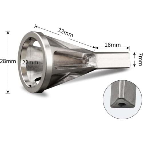 28MM Drill Bit Hex Triangle Shank Stainless Steel Remove Burr Tools for Drill Bit Wood Drilling Deburring External Chamfer Tool