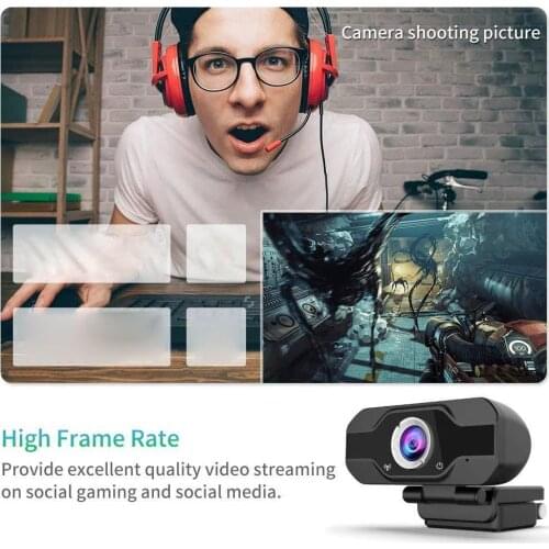 Webcam 1080p 110° Full Hd For Pc Computer Laptop Usb Conference Camera Calling Work For Video Web With Live Microphone