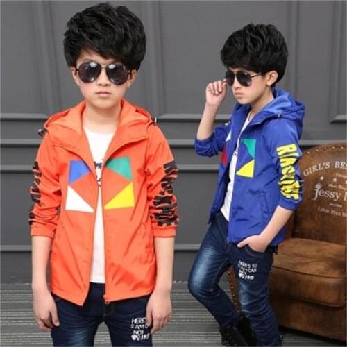 2018 Spring Jacket Childrens Jacket Coat Sports Printing Coat Childrens Clothing Waterproof Mens Jackets Windbreaker