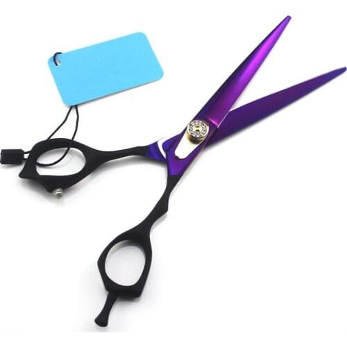 Japan 440c 7 inch Purple Pet dog grooming cut hair scissors cutting shears pet grooming barber makas dog hairdressing scissors