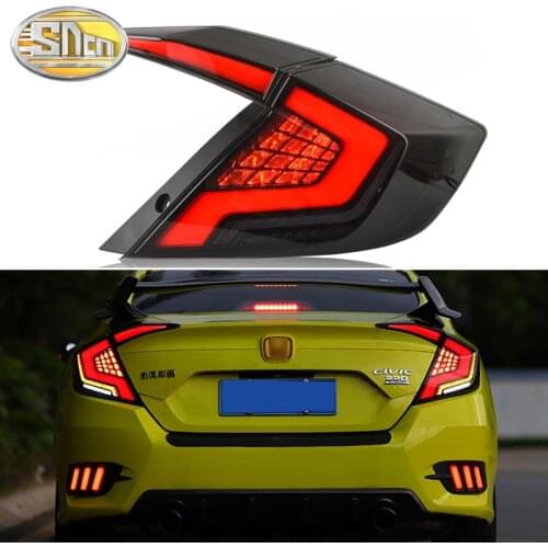 Tail lights For Honda Civic X Taillights 10th Sedan 2017 2018 2016 12V LED Car Tail lights Taillight Rear Lamp
