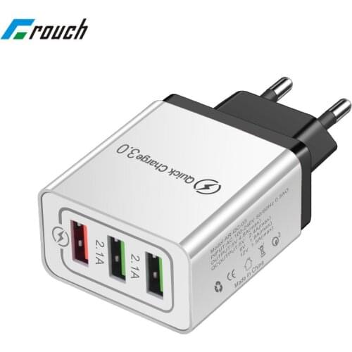 30W Quick Charge 3.0 USB Charger For iPhone XR 7 8 EU US Plug Wall Mobile Phone Fast Charger Charging for Samsung Huawei Xiaomi