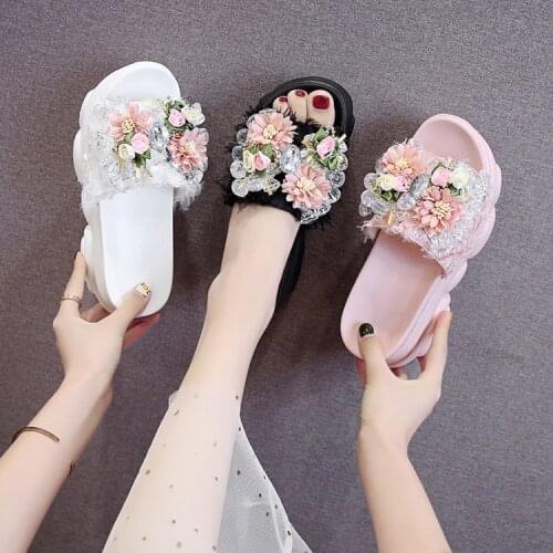 Womens Summer Ins Fashionable Outerwear Fashion 2021 New Platform Wedge Beach Slippers