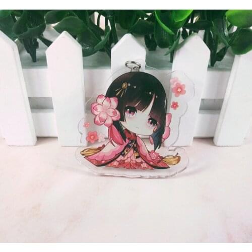 Woman Men Jewelry Yiyang Keychain Transparent Double-sided Pendant Acrylic Key Ring Holder Bag Charm Teens Gift Wholesale