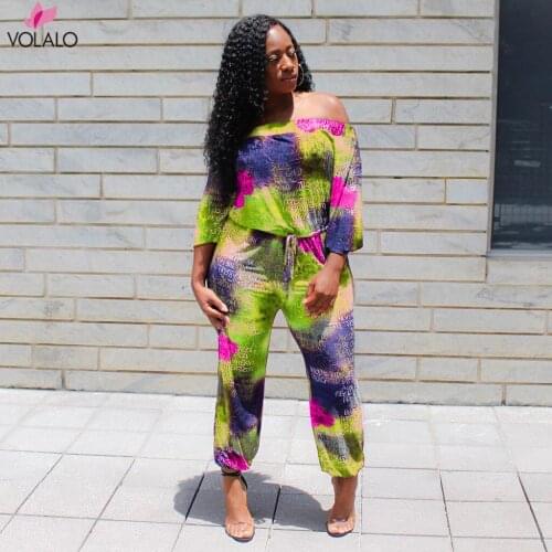 2020 Autumn Winter Women Sexy Jumpsuit Slash Neck Full Sleeve Sashes Club Party Sexy Romper Playsuit Overalls Tie-dye