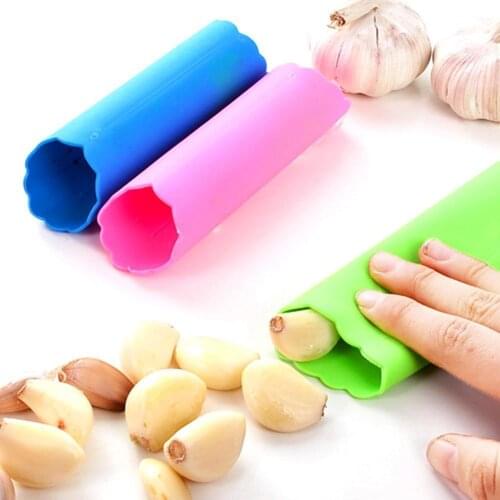 1pcs Peeled Garlic Tools Silicone Garlic Peeler Peel Barrel Peeling Easy Kitchen Tool Random Color