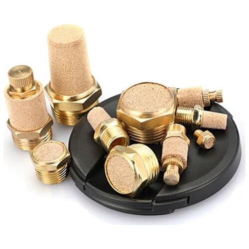 1PC Pneumatic Brass Exhaust Muffler Pneumatic Silencers Fitting Noise Filter Reducer Connector 3/4” 1” Copper Fitting