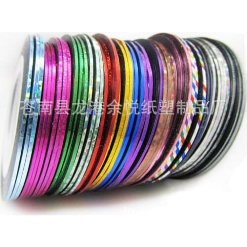 100PCS/LOT Nail Striping Tape Different Colors self-Adhesive Back Nail Tape Line Tape Fashion Gold Silver Copper Colors. zfg001