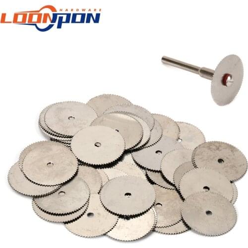 100Pcs 22mm Dia Stainless Steel Slice Cutting Wheel Wood Saw Blade Disc Power Rotary Tool 10pcs Mandrel 3mm Shank Hot Sale