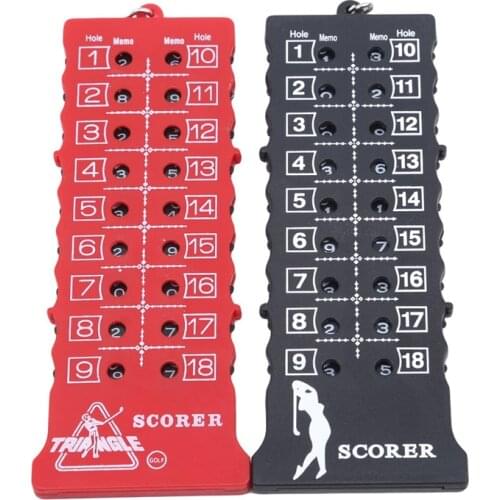 18 Hole Golf Stroke Putt Score Card Counter Golf Score Indicator With Key Chain Environmental Golf Score Counter High Quality