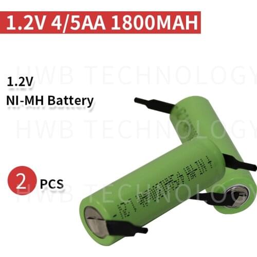 2 PCS/lot KX Original New 1.2V 4/5AA 1800mAh Ni-Mh 4/5 AA Ni Mh Rechargeable Battery With Pins Free Shipping
