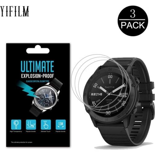 3Pack For Garmin Tactix Delta GPS Smartwatch Screen Protector Explosion-Proof Anti-scratch Film Tactix Delta Film Not Glass