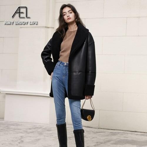 Amyenjoylife Womens Winter Leather Jackets