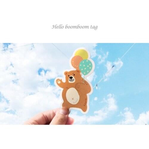 50pcs Bear Tags Handmade Kraft Packing Label Tags For Gift Cookie Candy Party Paper Kraft Stickers Handmade Paper Tags