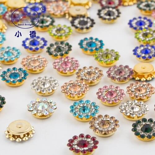 Shine Golden Claw Flatback Decorative Rhinestones DIY Jewelry Crystal Rhinestones For Clothing Wedding Mix Color Rhinestone S137