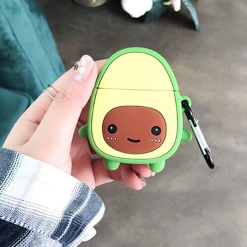 Earphone Case For Airpods 1/2 Case Silicone Cute Avocado Fruit Cover For Air pods 1 2 Accessories Earbud Case