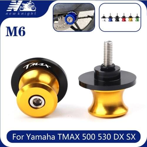 For Yamaha T MAX TMAX 500 530 T-MAX 530 DX SX 2004-2020 Motorcycle 2 pcs M6 CNC Aluminum Swingarm Spools Slider Stand Screws