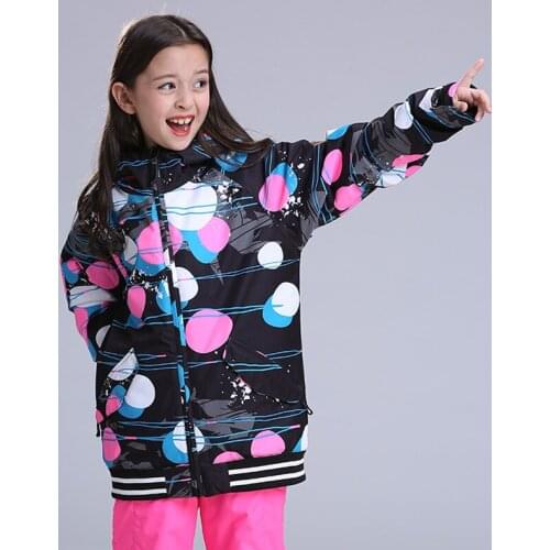 GSOU SNOW New Girls Ski Suit Outdoor Winter Windproof Warm Waterproof Breathable Ski Jacket For Girl Size XS-L