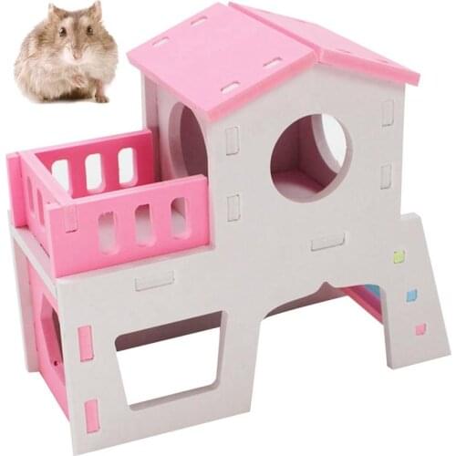 Hamster Hideout House Double Layer Funny Hamster House Toy Small Animal House Hamster Nest Sleeping House Pet Product
