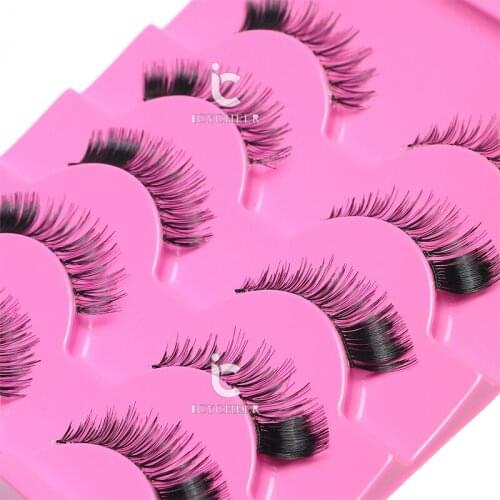 ICYCHEER Makeup Handmade 5 Pairs False Eyelashes Half Mini Corner Eyelashes Extension Soft Lashes