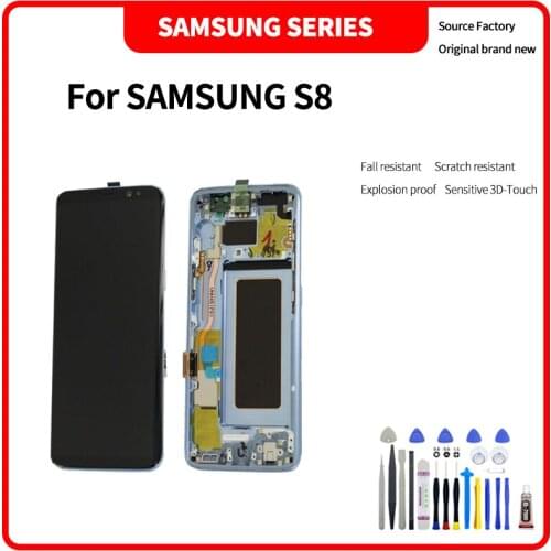 For SAMSUNG S8 G950 Curved OLED screen LCD display High quality HD brand new screen assembly with Disassembly tools