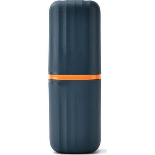 Contrast Color Portable Wash Cup Compartments Toothbrush Toothpaste Storage Box Bin