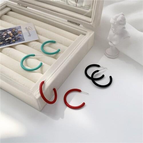 Trendy Acetate Sheet Drop Earrings Fashion Korean Minimalist Circle Dangle Statement Earrings for Women Party Jewelry 2020 New