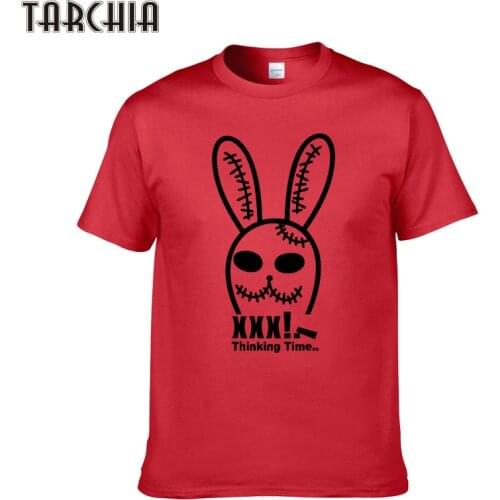 TARCHIA Men T-Shirts 2021 New Design Cute Rabbit Print Short Sleeve T Shirt Men Plus Size Summer Cotton Tees Tops Homme