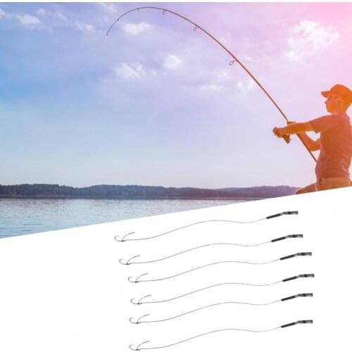 6Pcs Fishing Rig Tied Hook Sharpened Metal Fishing Hook Set for Outdoor Fishing