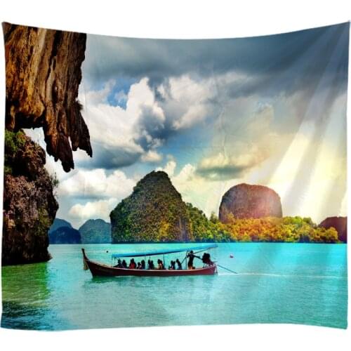 Natural Landscape Tapestry Wall Hanging Cloth Bed Spread Beach Towel Table Cloth YogaMat House Decoration Living Room Decoration