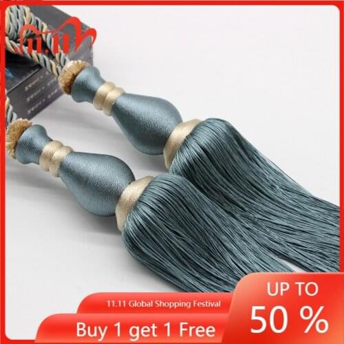 New High-End Curtain Bandage Buckle a Pair of Simple Lace Rope Ribbon Hanging Ball Elegant Special Offer