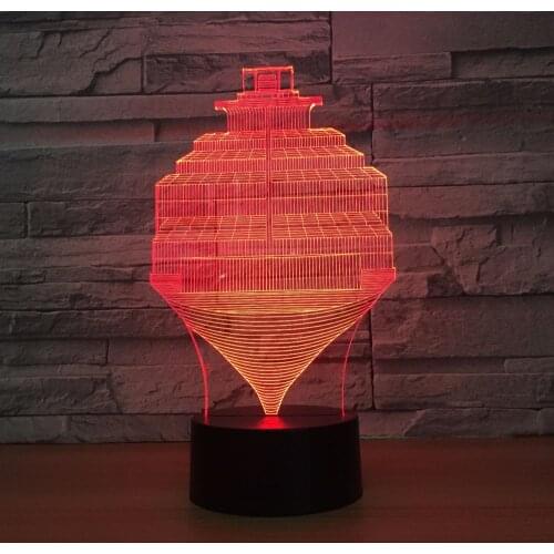New Gyro 3D Small Night Light Touch Control Colorful Touch 3D Led Kids Lamp Decorative Small Led Light Fixtures Drop Shipping