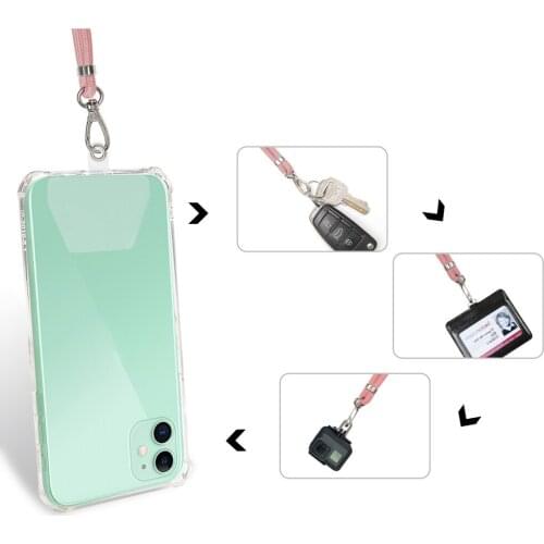 New Detachable Anti Dropping Universal Phone Lanyard 1/2/4pcs Cell Phone Neck Lanyard Crossbody Neck Strap DOM668