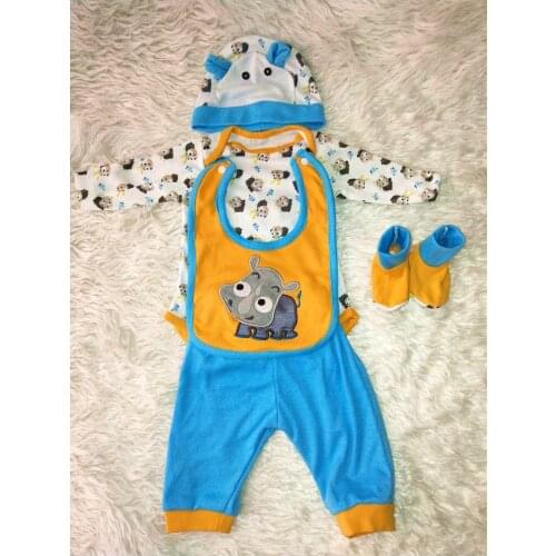 Lifestyle Baby Dolls Clothes For 22-23inch blue cow adorable pattern clothes Doll Accessories bb reborn Baby Clothes