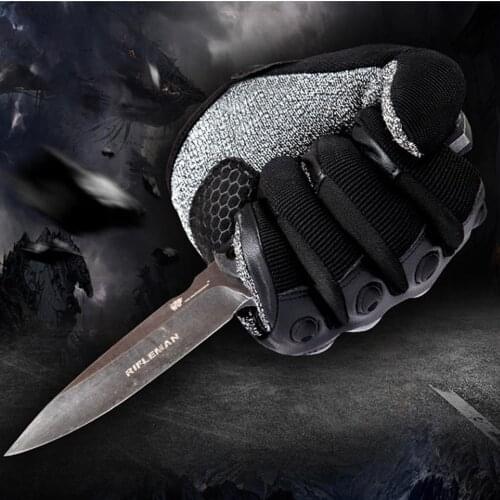 High-strength Grade Level 5 Protection Safety Anti Cut Work Gloves Outdoor Sports Mens Tactical Full Finger Glove S2224