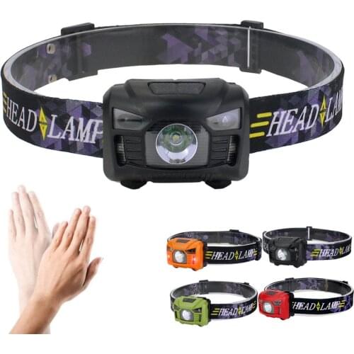 Front Led Head Lamp COB+XPE With 18650 Battery AND USB Rechargeable Waterproof Headlamp Camping Outdoor Motion Sensor Lighting