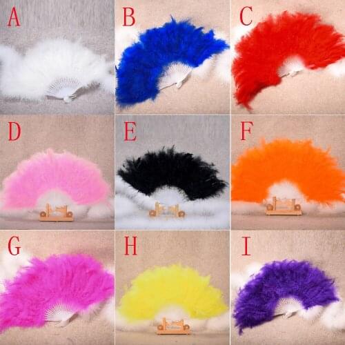 Feather Hand Fans For Wedding Handmade Wedding Fans Lace Ladies For Dance Wedding Decoration Diy Hand Fan Decor Decal #W5