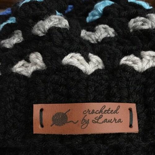 Personalize Leather tags,Leather labels for knitted and crocheted items, Labels for Handmade Products