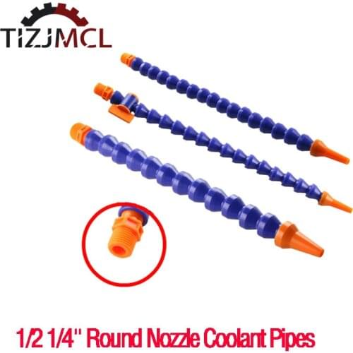 1/2 1/4'' 300mm Plastic Flexible Water Oil Coolant Tube Adjustable Hose Round Nozzle Coolant Pipes Spark Plug Tube Condenser