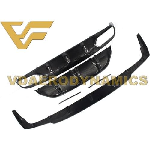 Suitable For 14-18 Benz W205 C180 C200 C250 C300 C350 C400 C450 C63 C63s Coupe VAD-ED Carbon Fiber Rear Lip Diffuser Bumper